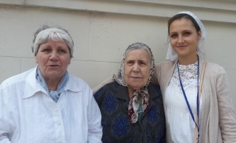 Лидия Дмитриевна Бойко и Мария Дмитриевна Латонова на празднике Преображения Господня. Москва (2015 год)
