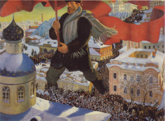 Борис Кустодиев. Большевик. 1920 г. Государственная Третьяковская галерея